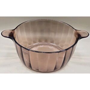 VISION Corning Ware Amber Ribbed 4.5L Dutch Oven Stock Pot Vintage USA - No Lid